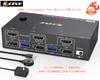 Custom 4K 144Hz KVM Switch 2 Monitors 2 Computers 8K 60Hz KCEVE HDMI DisplayPort Dual Monitor KVM with 4 USB 3.0 Ports Gift