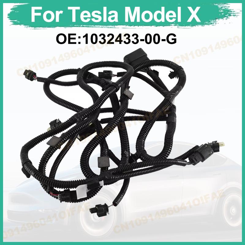 Front Bumper Sensor Harness For Tesla Model X 2016-2019 Reversing Radar Pdc Parking Electric Eye Wiring Assembly 1032433-00-G