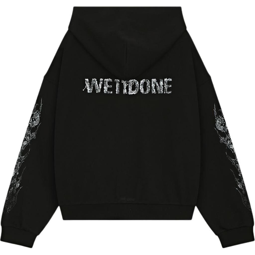 We11done Logo Full Zip Hoodie Unisex hoodies WD-TJ2-26-842-U-BK