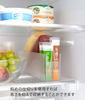 Yamazaki Jitsugyo Refrigerator Slim Seasoning Storage Rack White Approx. W6.5 x D30 x H9.2cm Tower Refrigerator Storage Upright Storage Door Pocket