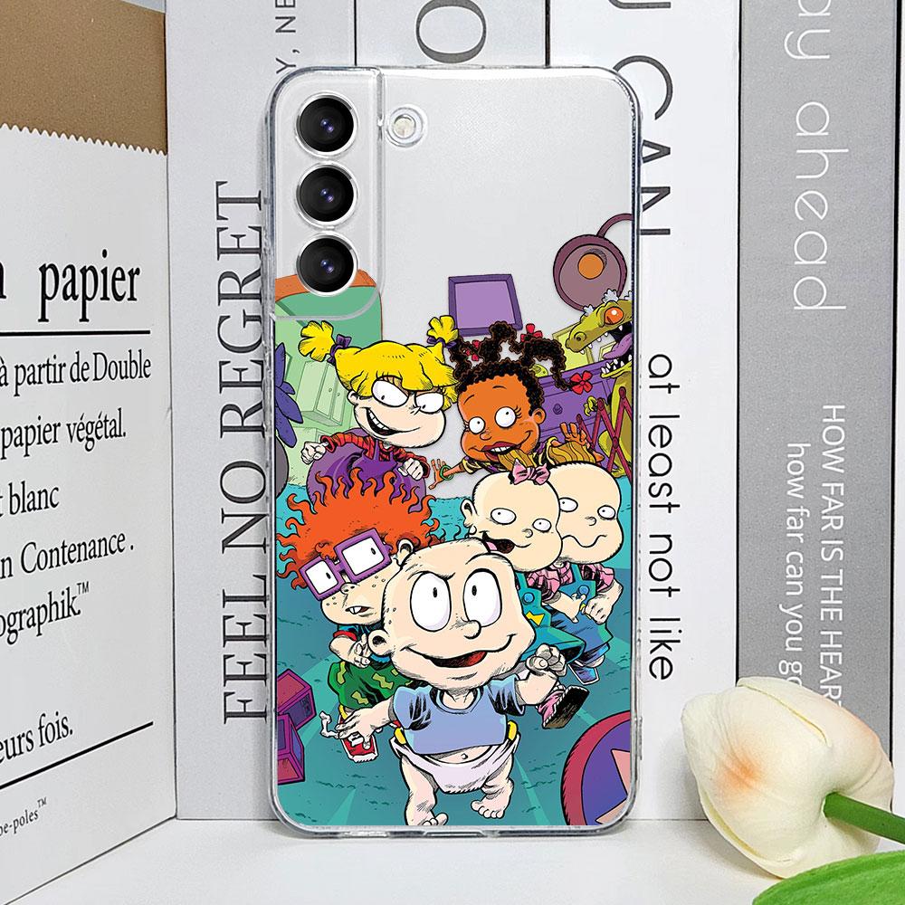 Мультяшный Забавный R-Rugrats Чехол для Телефона для Samsung Galaxy S25 S24 S23 Ultra S22 Plus S21 S23 FE Прозрачные Мягкие Чехлы Fundas Coque