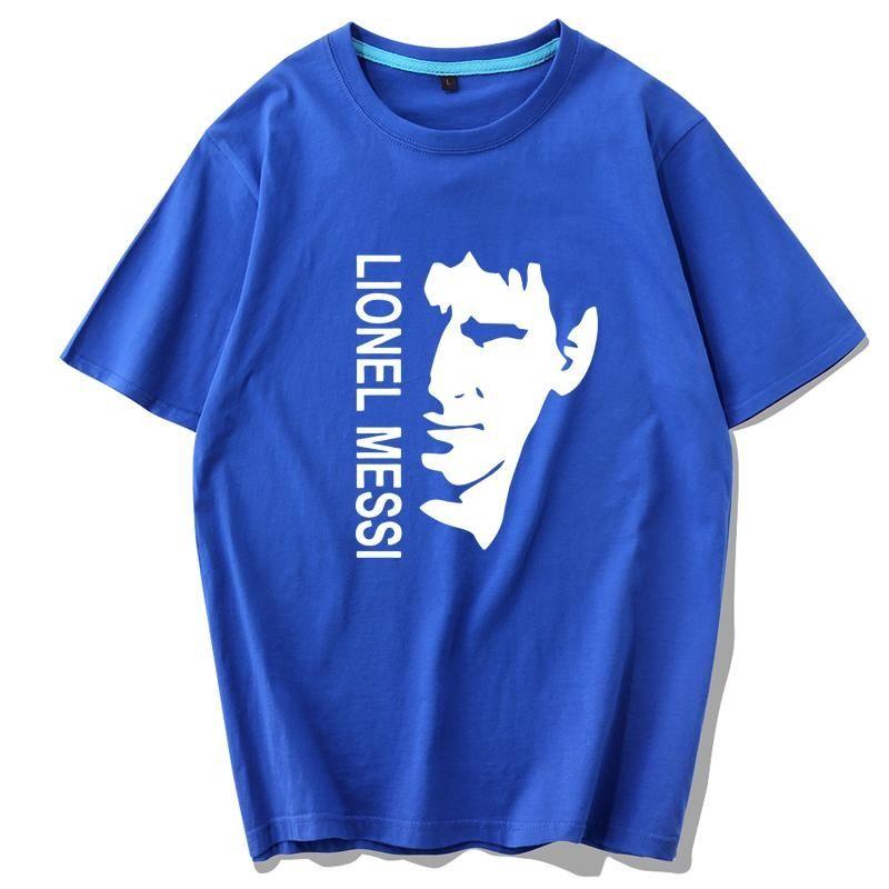 Футболка с принтом Месси с коротким рукавом M10 Футбольная майка Барселоны Спортивный топ с коротким рукавом