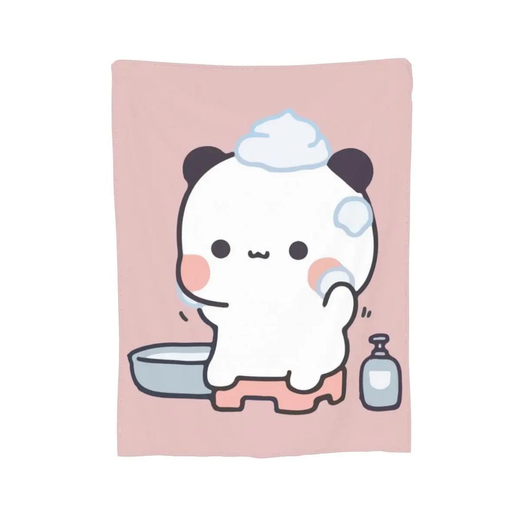 Одеяло Bubu Dudu с медведем пандой, мягкое теплое фланелевое одеяло, плюшевое одеяло для кровати, гостиной, пикника, путешествия, домашнего дивана