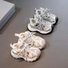 Kids Sports Sandals Soft Sole Comfortable Boys Girls Running Shoes Mesh Breathable 2025 Summer New Children Sandals Non-slip