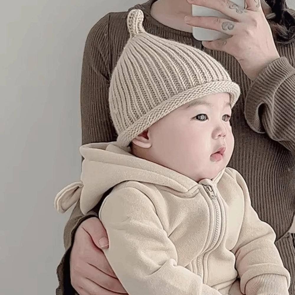 Solid Color Crochet Woolen Hat Woolen Toddler Pullover Hat Cute Kids Beanie Hat Girls