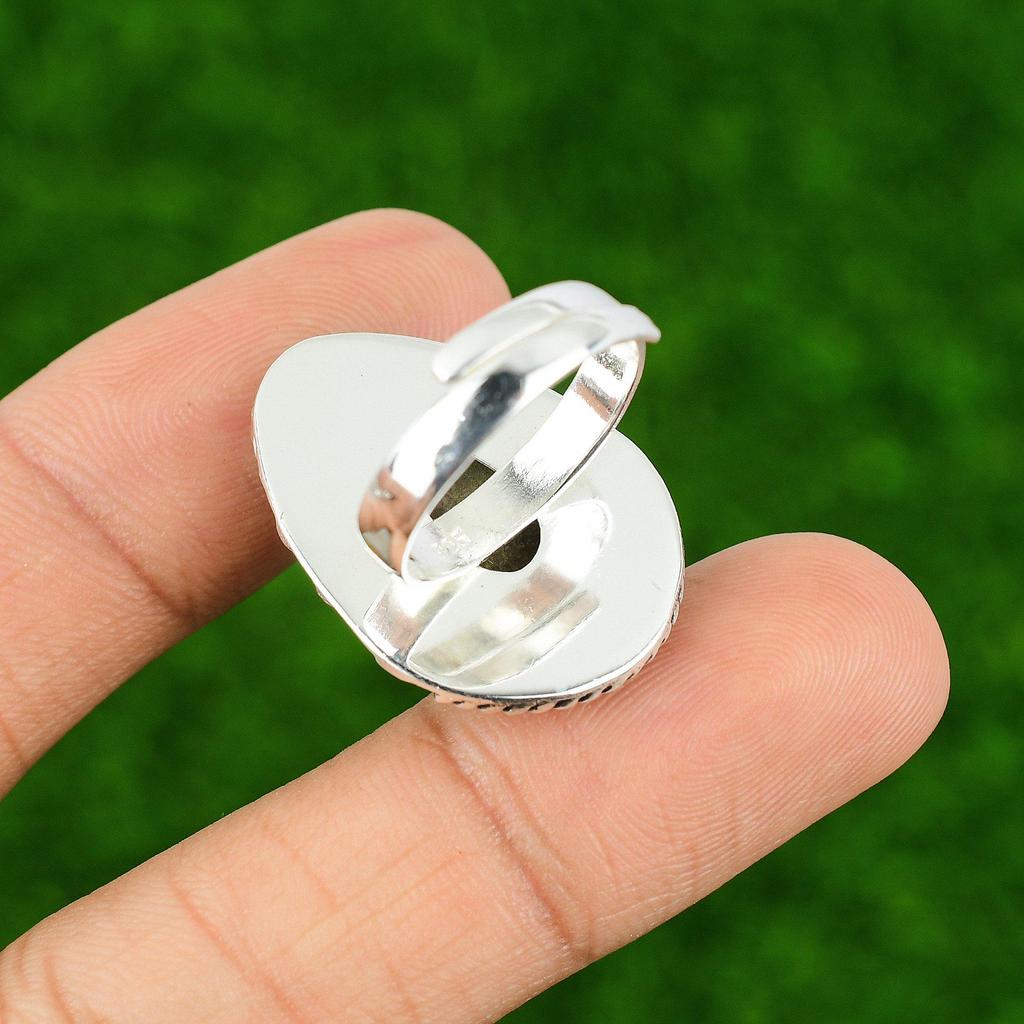 Mothers Day Deal Sunstone Gemstone Sterling Silver Birthday Wife Promise Ring