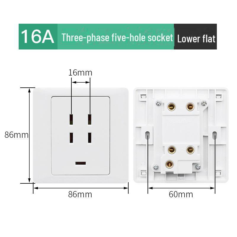 Розетка для кондиционера типа 86 высокой мощности, 20 А с выключателем и 25 А трехфазная четырехпроводная панель