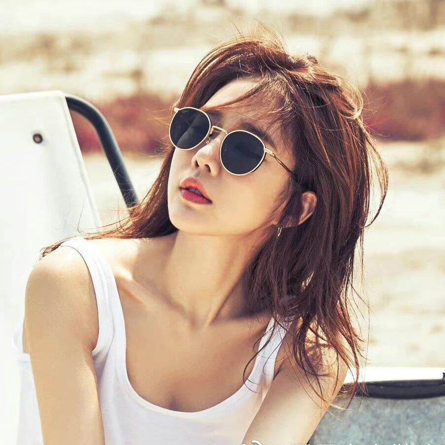 Retro Small Face Designer Sunglasses Round Frame Trendy Street Shooting Sun Glasses Sunglasses for Women Vintage Gafas De Sol