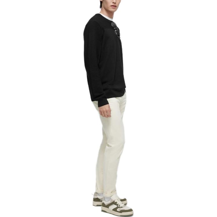 Свитер с круглым вырезом из трикотажа Boss HUGO BOSS 50498559-001