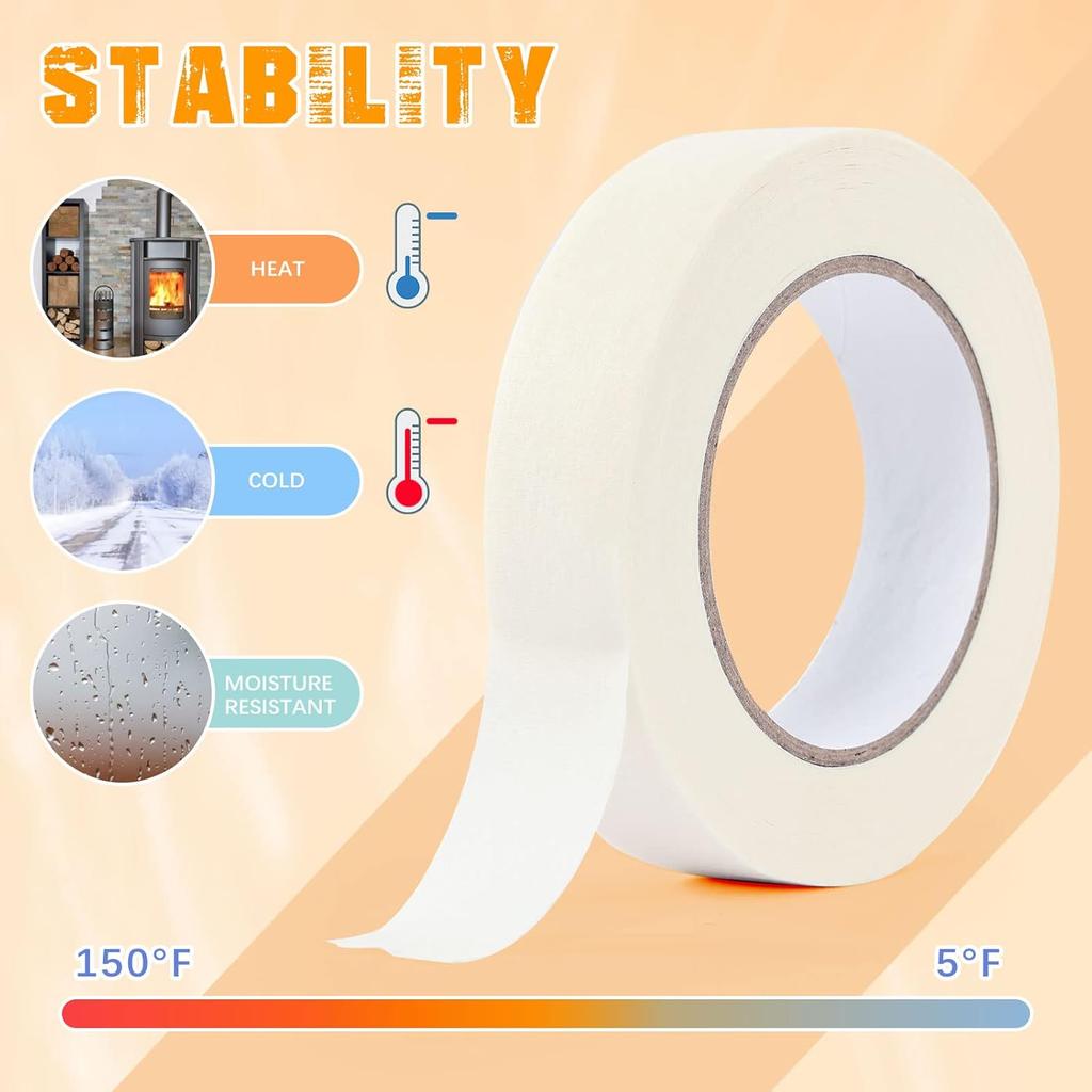 Малярный скотч Белый Односторонний Клейкий Крепированная бумага для Масляной Живописи Эскиз Рисование Принадлежности Покраска Автомобилей