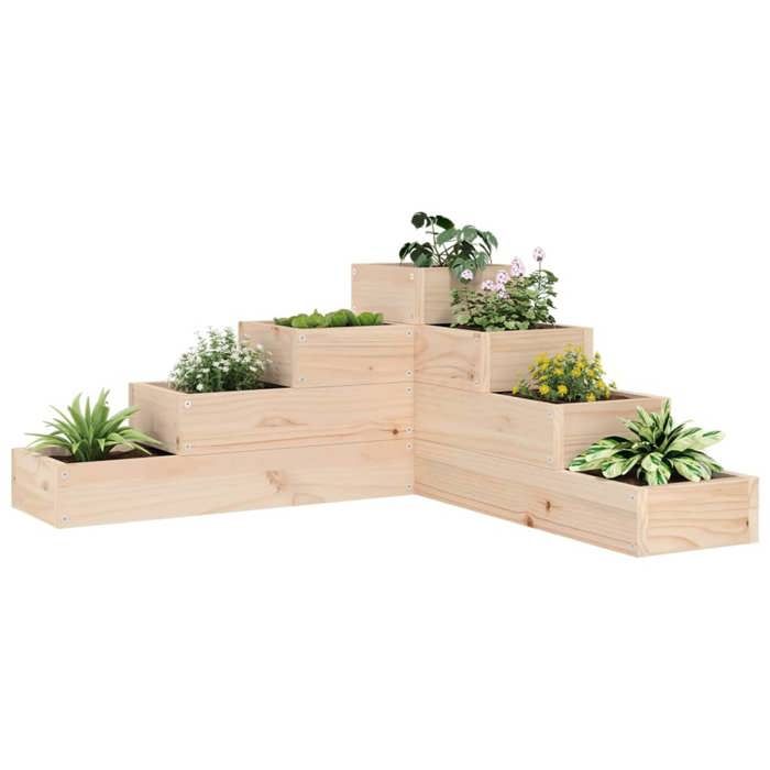 VidaXL Jardinière 4 niveaux 80,5x79x36 cm bois de pin massif 825317