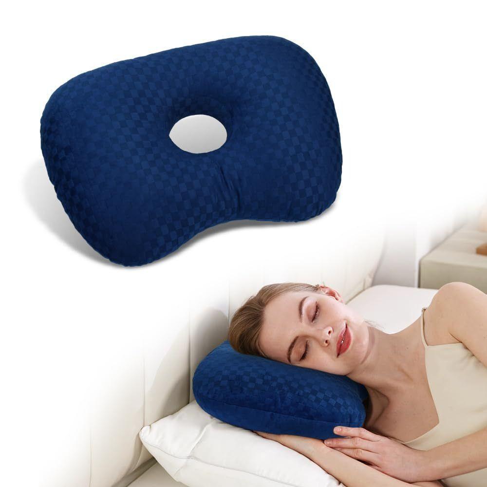 Дышащая подушка с изогнутым боком для сна, эргономичная подушка для ушей для облегчения боли в ушах