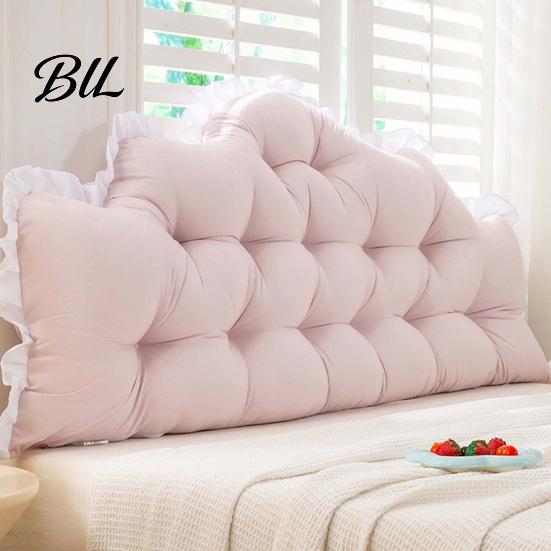Wedge Pillow for Bed Headboard Cushion with Ruffle Trim, Dorm Pillow, Crown Shape, Comfortable Support College Bedroom Decor, Reading Back Window Seat