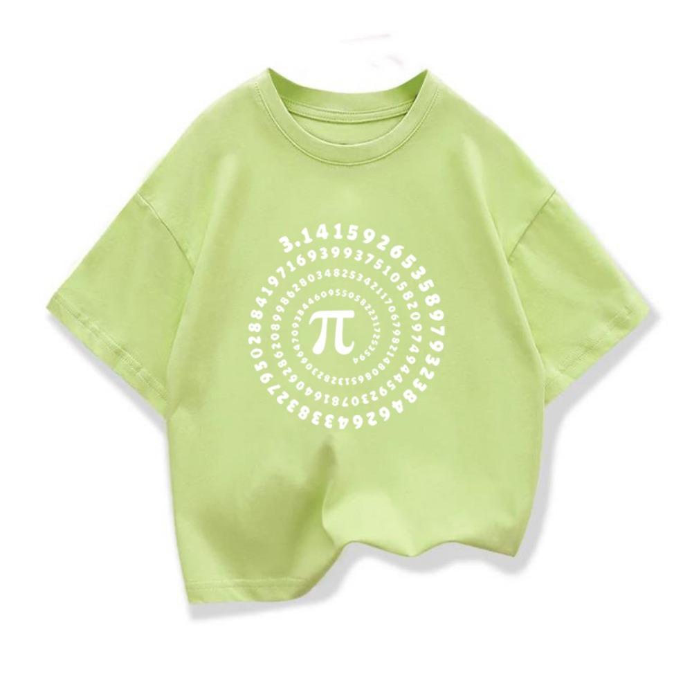 Children's Fun Pattern Printed Summer Loose Round Neck Short Sleeve T-Shirt for Old Boys and Girls Top