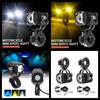 Сверхяркие светодиодные противотуманные фары, фары, мотоцикл, автомобиль, проектор, белый, желтый, синий, стробоскоп, 4