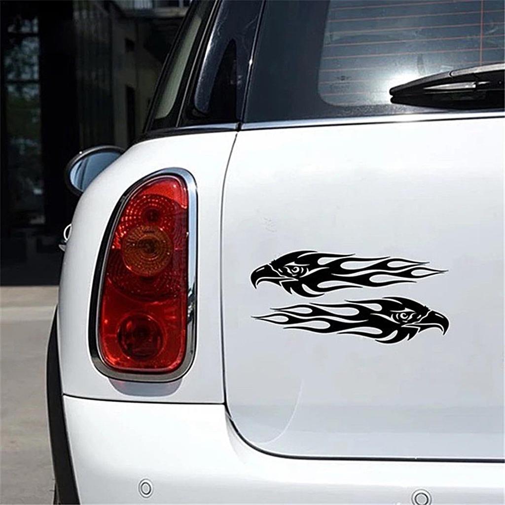 Patonde Eagle Motorcycle Stickers, Motorcycle Eagle Decals - 2 Motorcycle Stickers - Flame Eagle