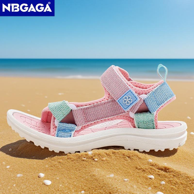 Cute Pink Kids' Girls Sport Sandals Open-Toe Walking Shoes for Children Boys Outdoor Beach Sandals Summer Breathable
