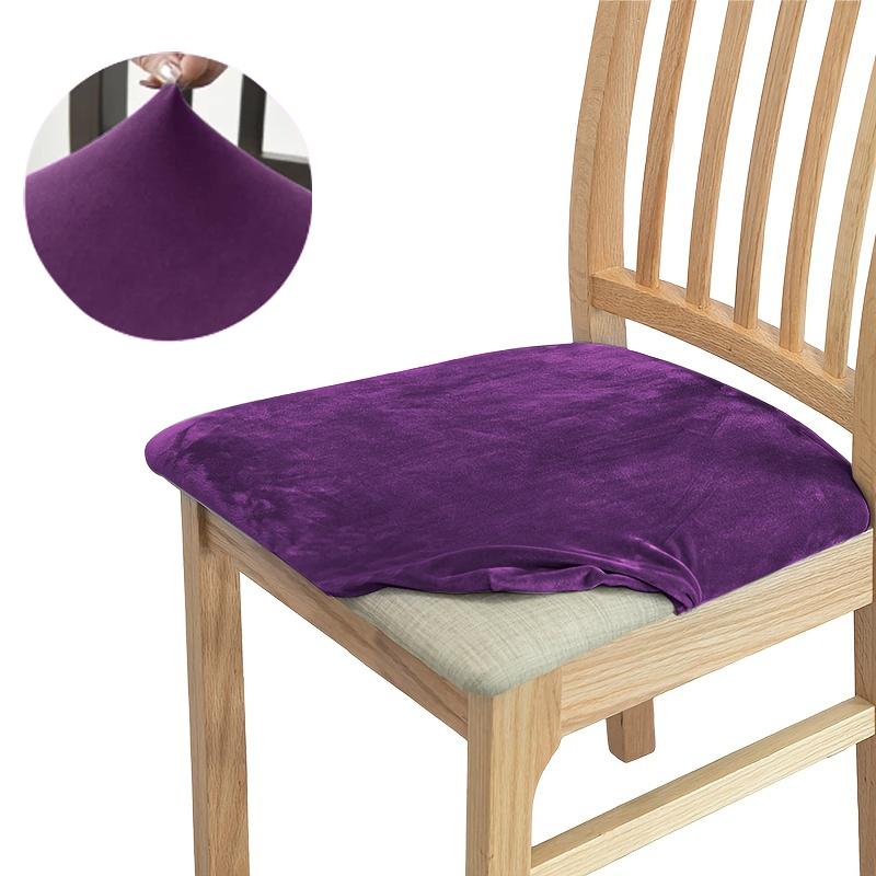 High Stretch Velvet Chair Seat Cover Protector Slipcover For Dining Room Living Room Office Kitchen Banquet Chairs