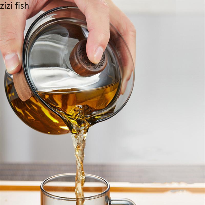 Стеклянный чайник, чашка, чайник, чайный сервиз Kungfu, крышка, миска, чайная чаша, принадлежности для заваривания чая, чайная утварь, наборы для заваривания чая и чашек