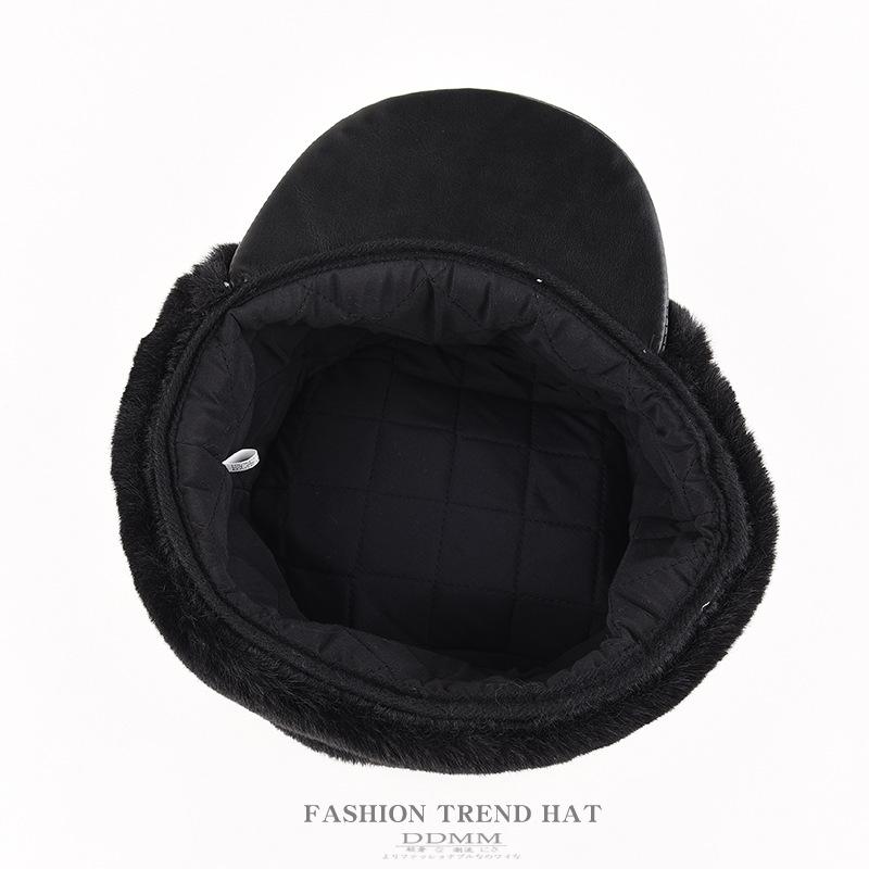 Middle-aged and Elderly Lei Feng Hat Men Ear Protection Winter Grandfather Thickened Warm Cap Elderly Father Old Man Cotton Hat