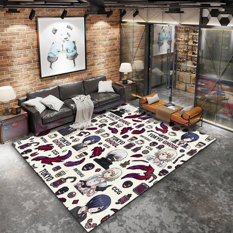 Tokyo Ghoul Carpet Rug For Living Room Bedroom Home Sofa Decoration Kids Play Nonslip Floor Mat
