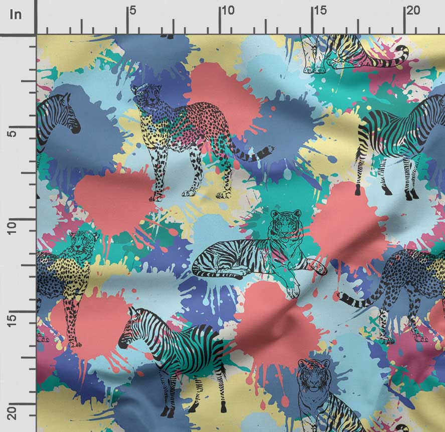 Soimoi Животный принт, хлопковый батист, ткань для квилтинга, продаваемая во дворе шириной 42 дюйма, хлопчатобумажная ткань средней плотности, швейные принадлежности,