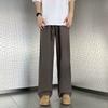 Однотонные брюки мужские летние прямые свободные тренд американский хай-стрит инс модный бренд драпировка широкие штанины повседневные брюки