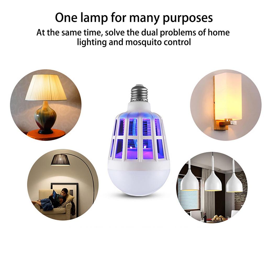 Mosquito Bulb 15W LED Birdcage Mosquito Kill Purple Light Bulb