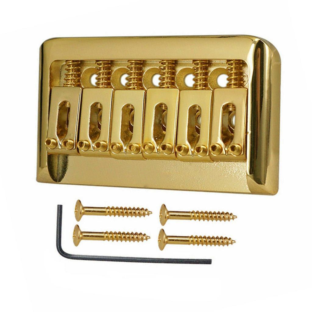 Non-vibrato Electric Guitar Hardtail 6-String Bridge Saddle for Stratocaster and Telecaster