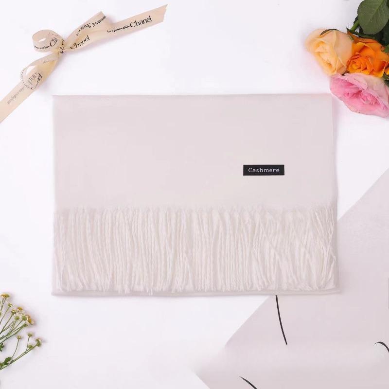 Autumn and Winter Female Scarf Cashmere Women Solid Color Long Tassel Lady Wraps Shawls