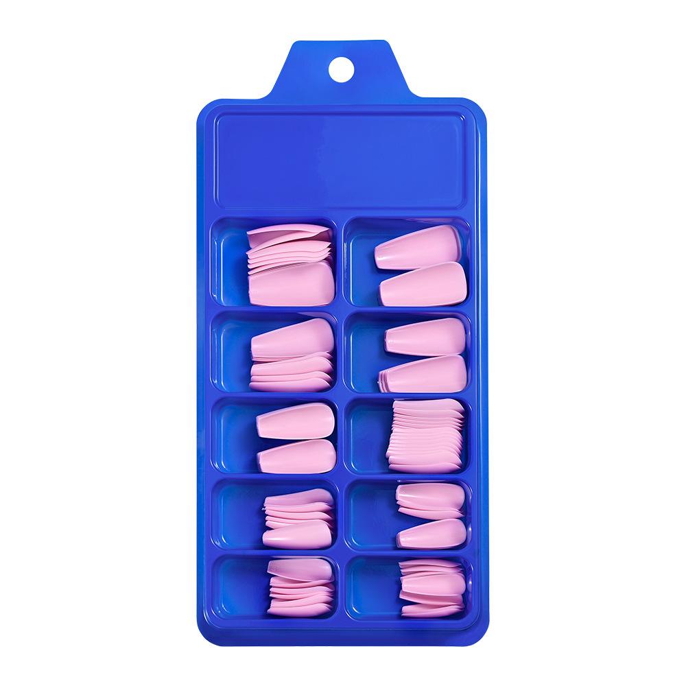 Однотонный Наращиваемый Ноготь Синяя Коробка Балетные Полные Накладки на Ногти Однотонный Наращиваемый Ноготь Накладка на Ноготь