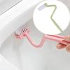 Portable S Shape Long Handle Toilet Corner Cleaning Plastic Brush