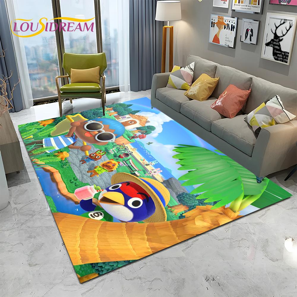 Ковер с рисунком Animal Crossing New Horizons, Ковер для гостиной, спальни, дивана, Придверный коврик, Декор, Детский нескользящий коврик для игр