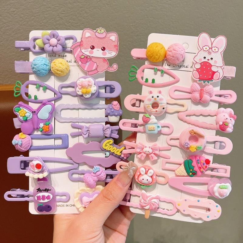 Children's Hair Clips 2026 New Model Handmade Cartoon Design Girls' Cute Baby Hair Clips for Bangs and Fringe Hair Accessories