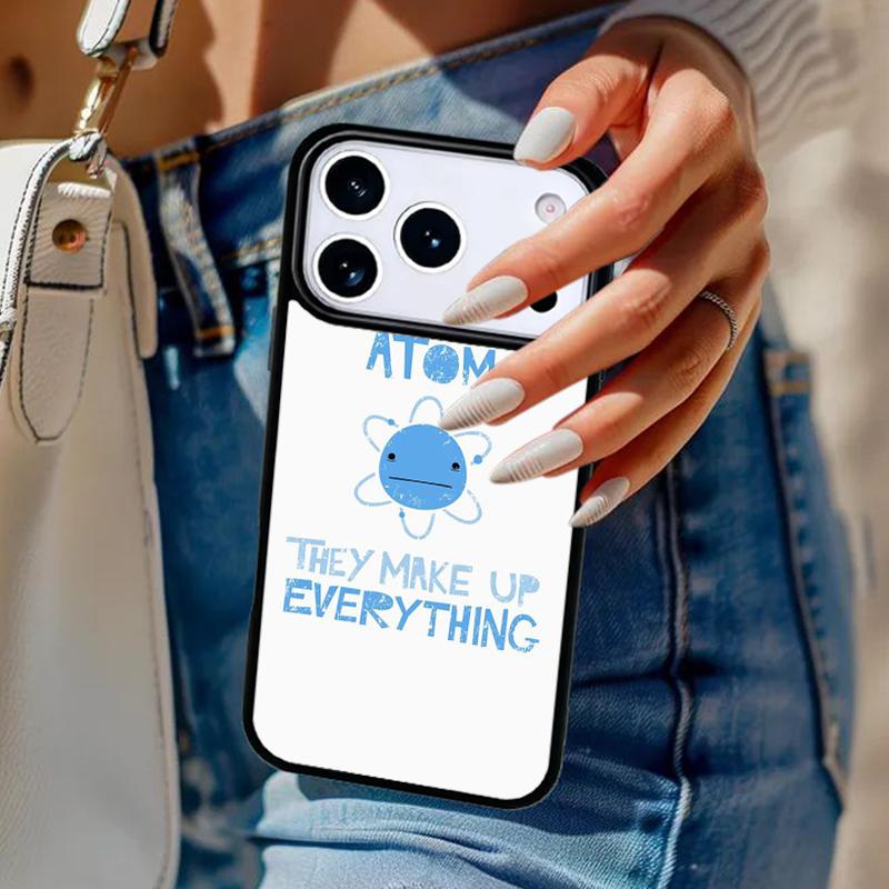 Atom Chemistry Science Phone Case For iPhone 17 Air 14 15 13 12 Max Cover For Apple 14 15 16 16e 11 Pro Max Plus Coque