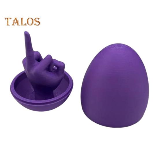 Пасхальное яйцо, розыгрыш со средним пальцем, подарок для взрослых, забавный 3D-печатный грубый розыгрыш с яйцом, веселый сюрприз, наполнитель пасхальной корзины