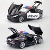 Jaguar Ftype Police Car Model 1:32 Alloy Diecast With Light Sound For Collectors