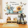 Creative Kitchenware Sunflower Butterfly Kitchen Restaurant Wall Background Decoration Wall Stickers
