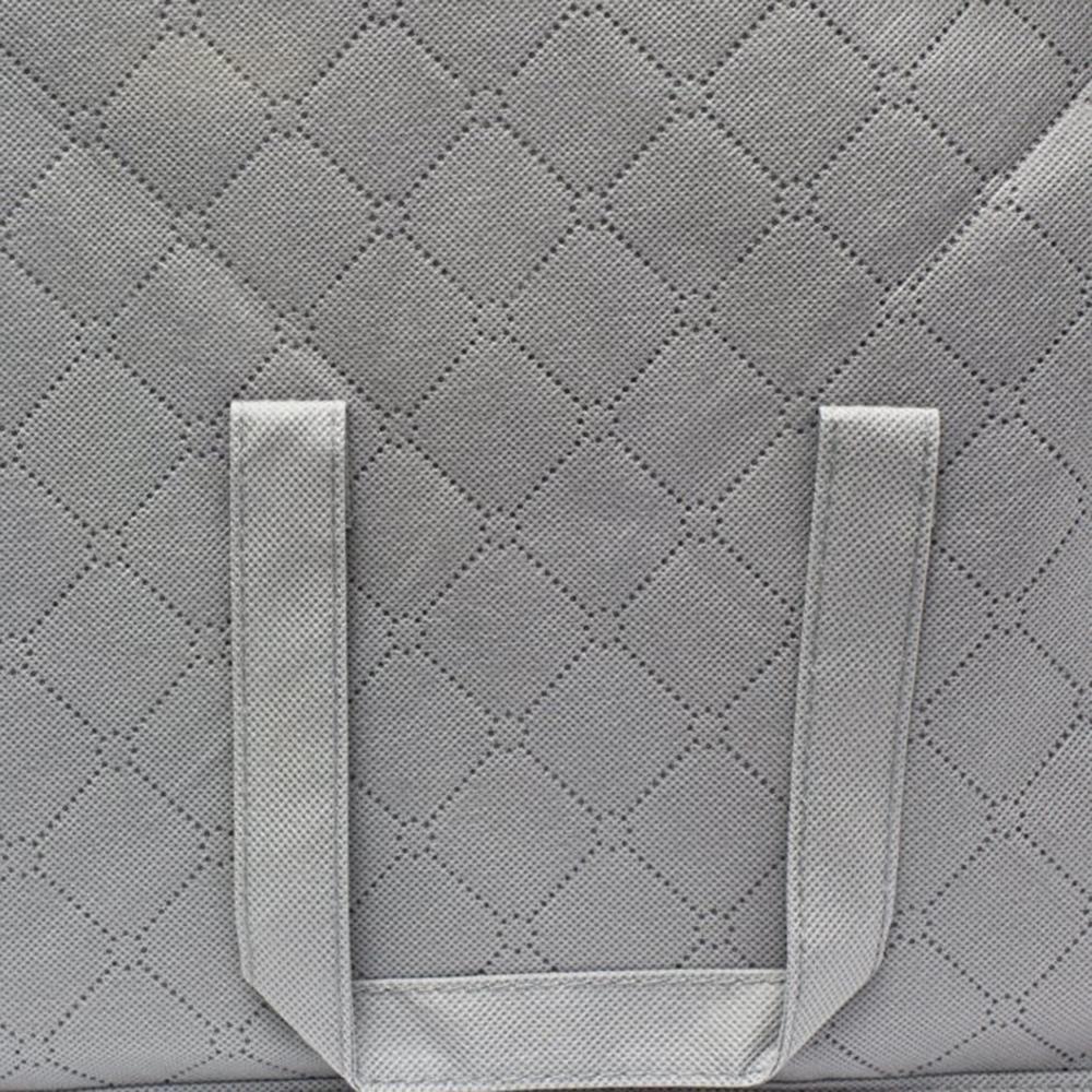 3-Grid Wardrobe Storage Bag Dust-Proof Cotton Quilt Clothing Sorting Box with Folding Visible Window for Home Organization