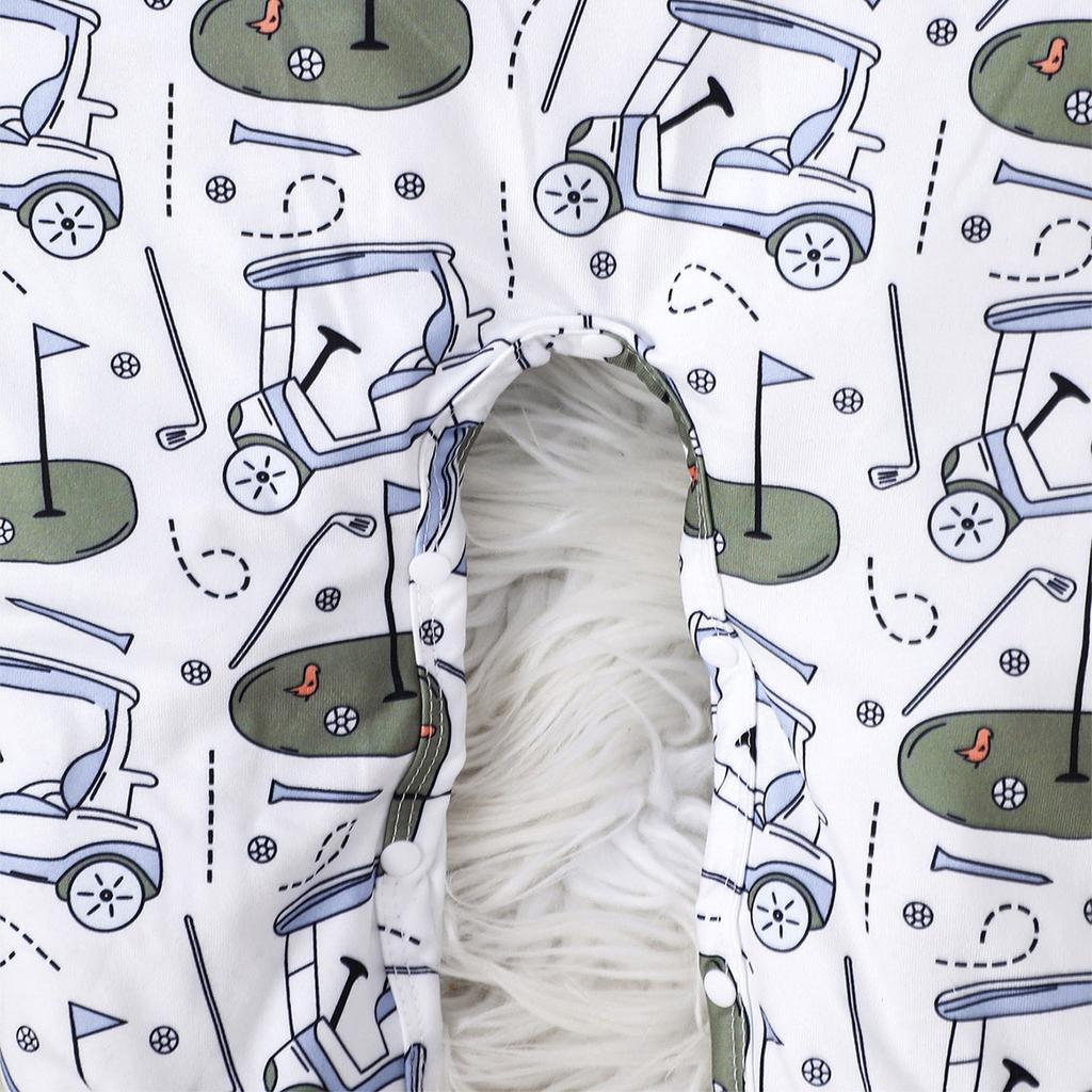 1-24 Months Baby Unisex Cute Golf All-over Print Long Sleeve Romper