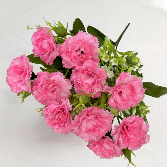 Искусственный цветок гвоздики со стеблем, центральная часть домашнего офиса, стол 10, свадебный искусственный цветок