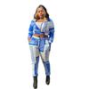 Danmo 2 Piece Set Women Fitness Sweatsuit Zipper Up Sweatshirt + Jogger Pants Set Tracksuit Vintage Outfits Plus Size