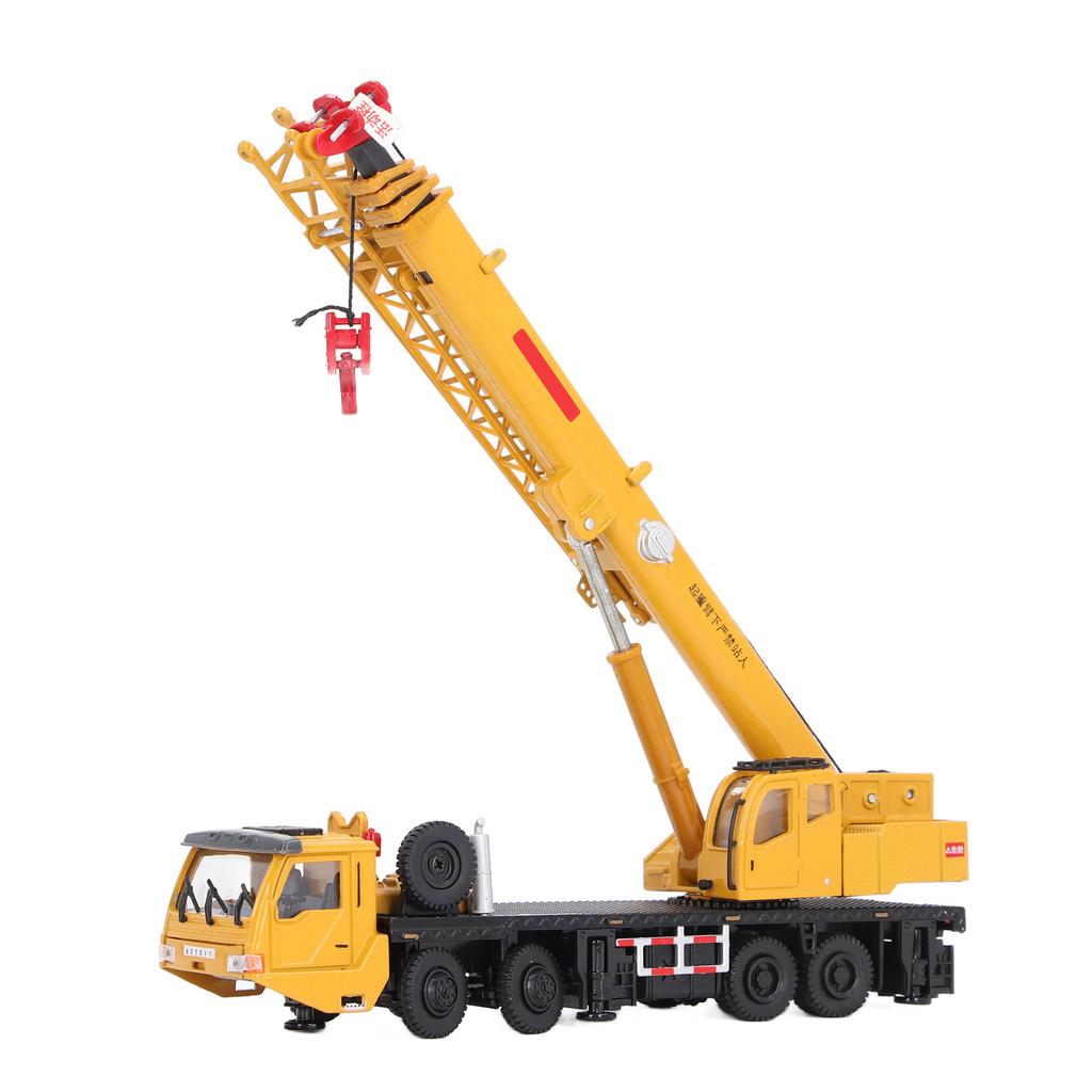 1/50 Scale Crane Truck Toy Fine Details Mobile Crane Truck Construction Vehicles Toys for Kids