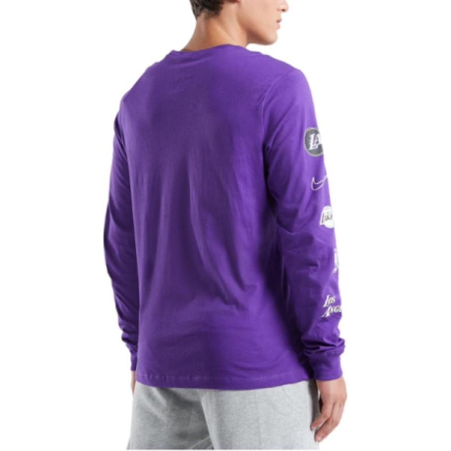 Nike Футболка NBA Los Angeles Lakers L/S фиолетовая/белая мужская уличная одежда DV6040-504