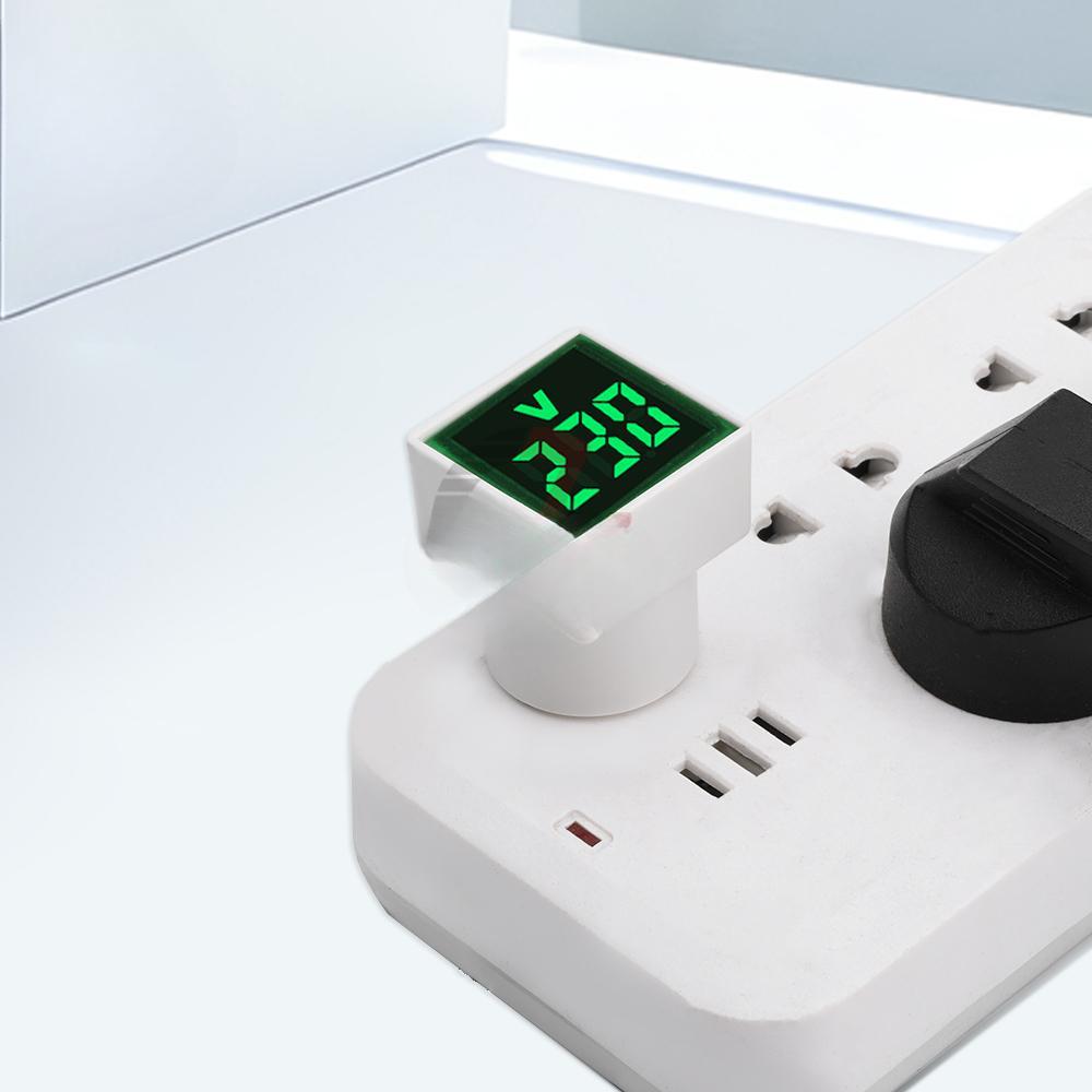 1 шт. AC 50 В-500 В квадратный вольтметр цифровой тестер напряжения монитор EU Plug светодиодный дисплей вольтметр индикаторная лампа электрические приборы