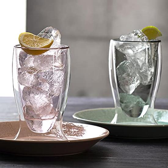 Maebata Nuit Color Thermoglass 52635 (Amber), Heat-Resistant, Double-Walled, 340ml,