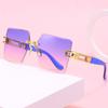 New Women's Fashion Sunglasses Women Borderless Trimming Square Sun Glasses Lady's Summer Trend Eyewear UV400