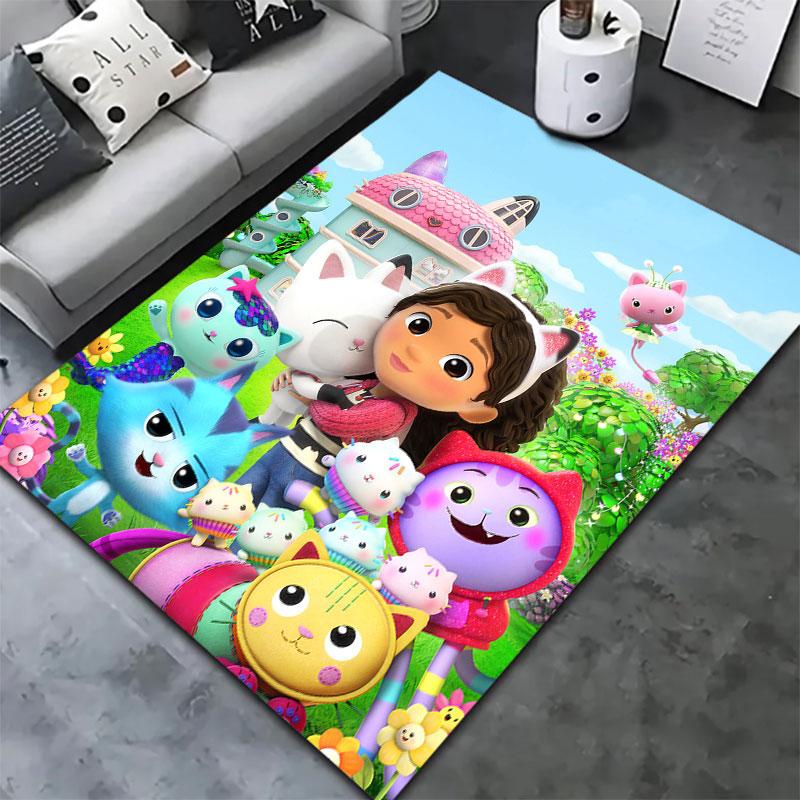 Gabby'S Dollhouse Carpet Rug For Living Room Bedroom Home Sofa Decoration Kids Play Nonslip Floor Mat