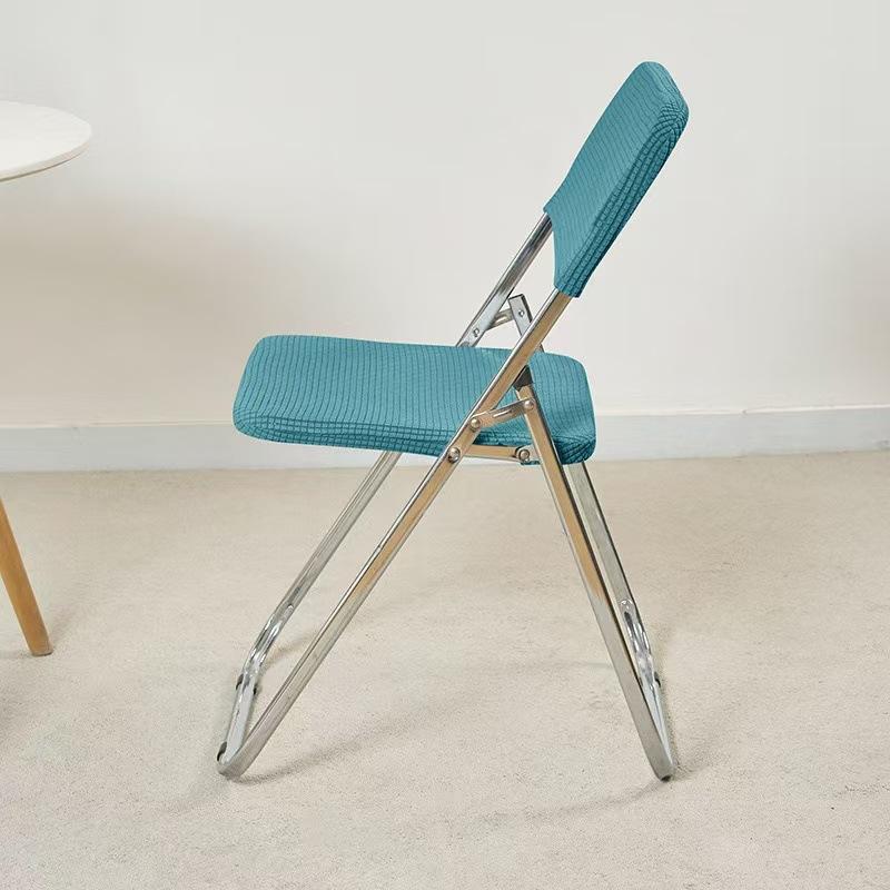 New Thickened Anti-slip Folding Chair Cover Universal Elastic Velvet Folding Chair Cover Four Seasons Simple Style