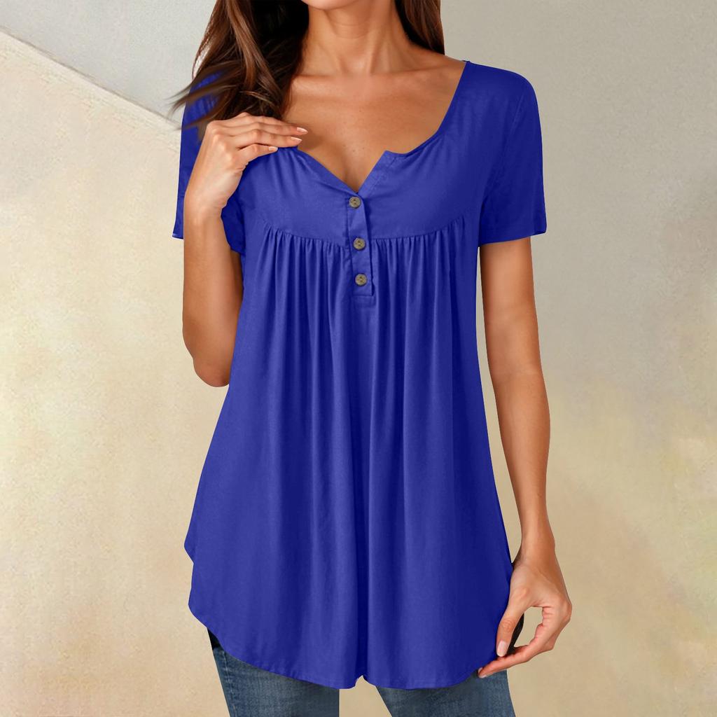 Женские туники, топы, нарядные, повседневные, летние, рубашки с коротким рукавом, свободный крой, плиссированный топ в стиле бохо
